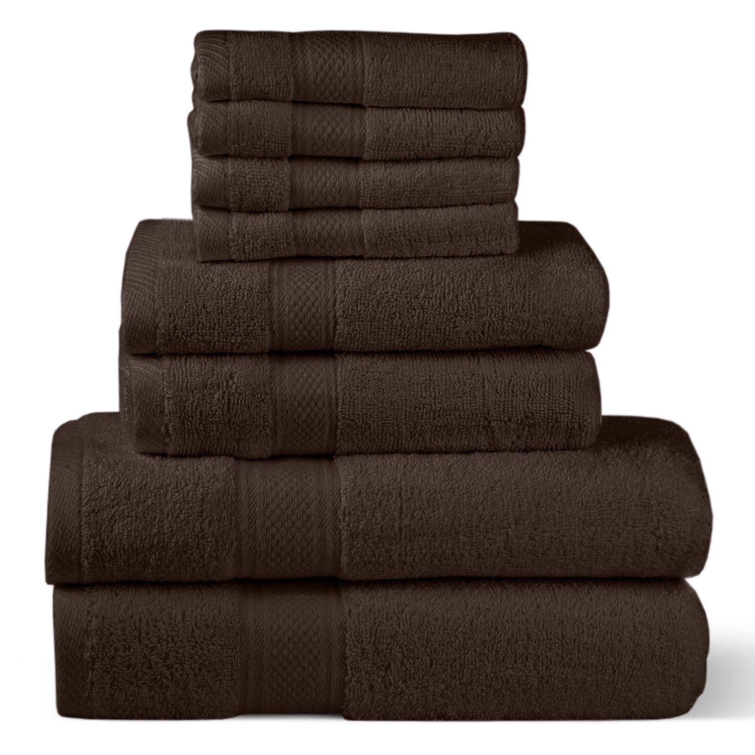 Brown Towel Set (Pack of 8)