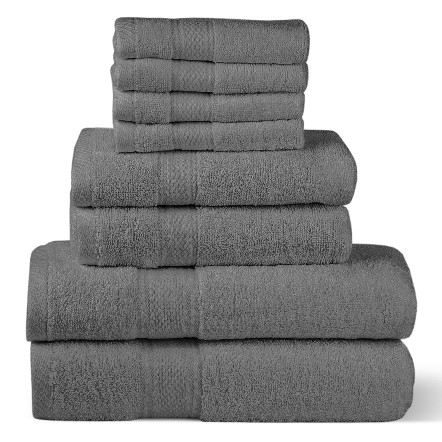 Gray Towel Set (Pack of 8)
