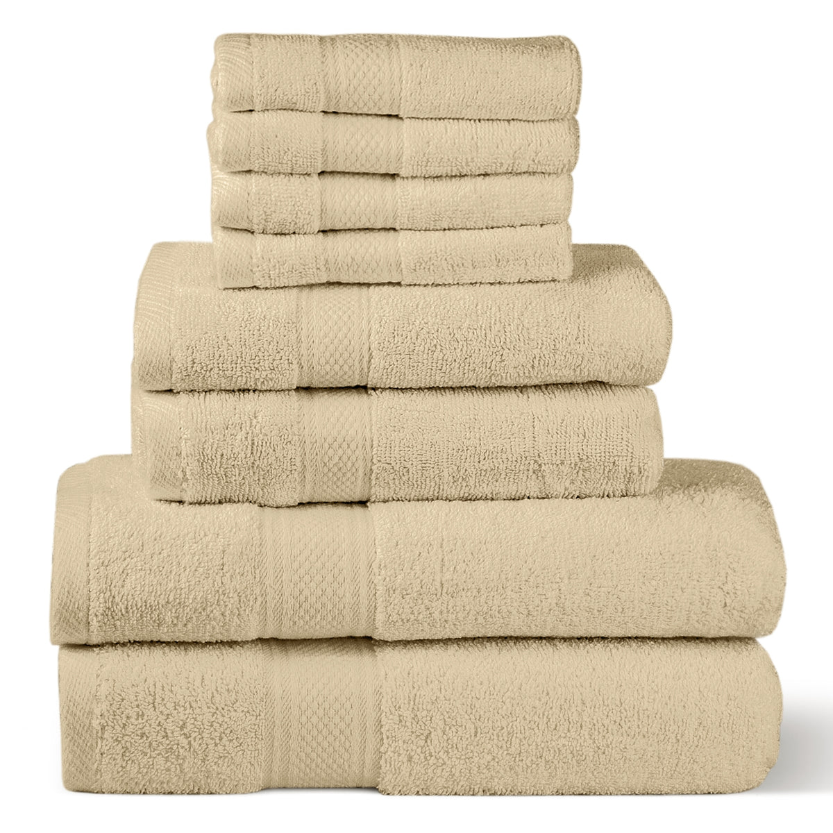 Beige Towel Set (Pack of 8)