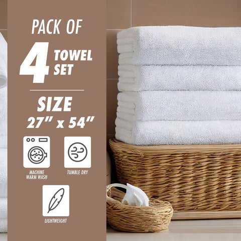 White Towel Set (Pack of 4)