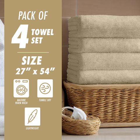 Beige Towel Set (Pack of 4)