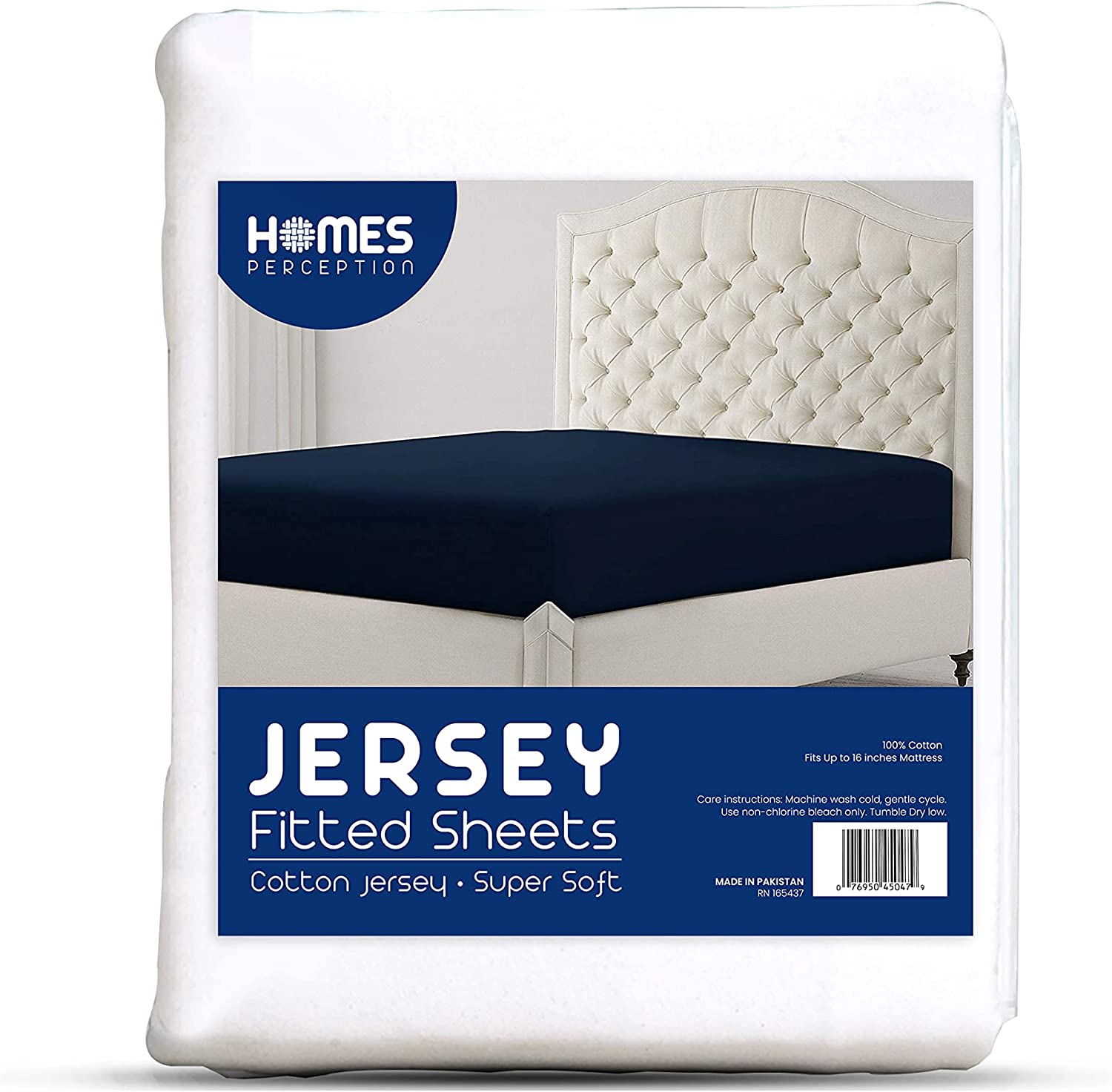 White Cotton Jersey Fitted Sheet